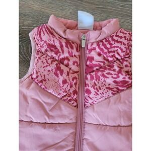 Nike Baby Girl Vest Pink Animal Print Puffer Sleeveless‎ Jacket 24 months #7